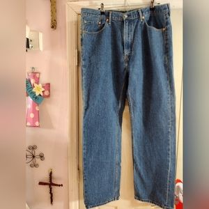 Mens Size 40x32 Levi’s 505 Blue Denim Regular Fit Straight Leg Jeans